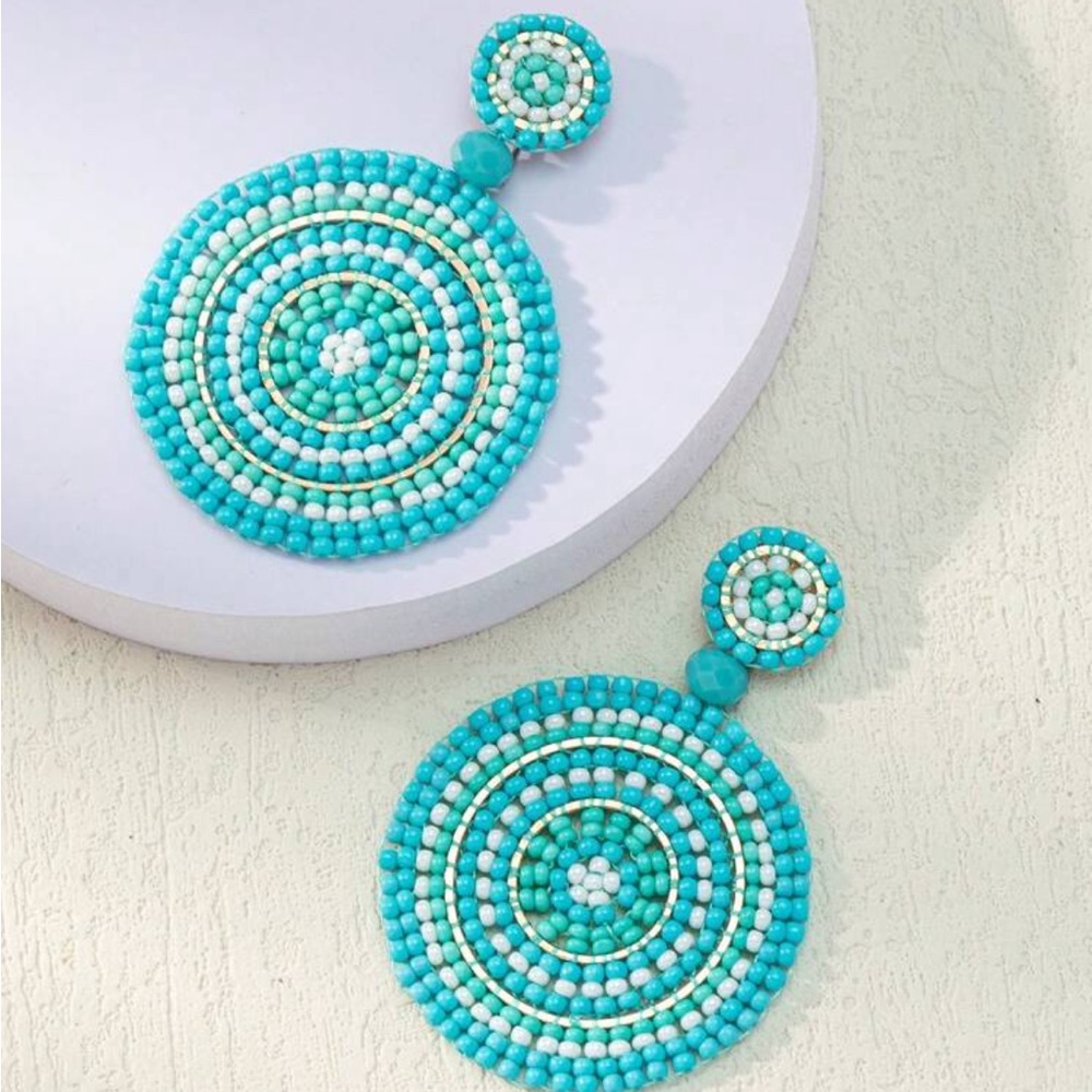 Handmade Woven Bead Boho Style Beaded Earrings